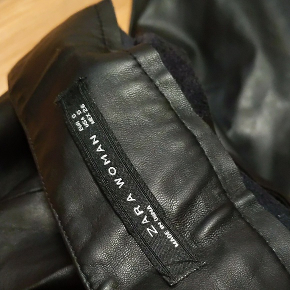 Zara A-Line Faux Leather Skirt - Picture 4 of 5